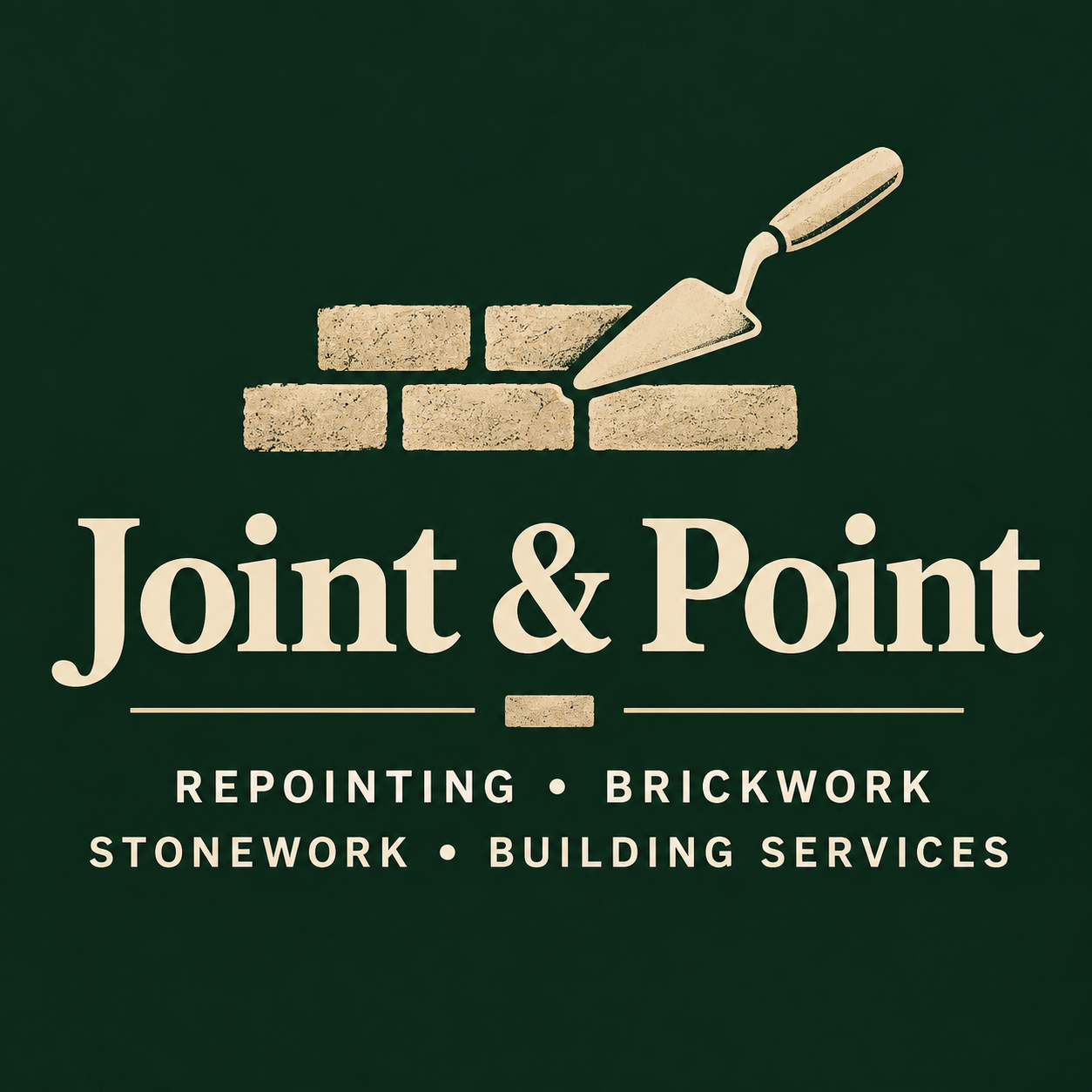 Joint & Point brickwork and pointing trowel logo