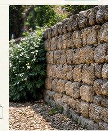 Natural stone wall